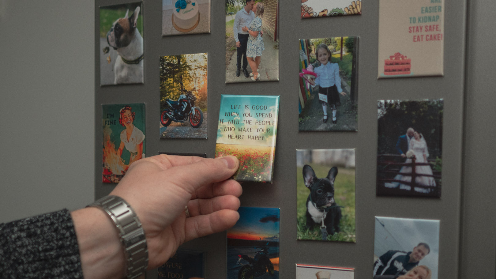 custom photo fridge magnets handmade in Europe